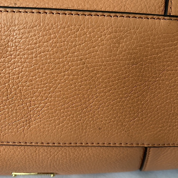 Rebecca Minkoff Peach Tan Pebbled Leather Satchel Bag Purse 🌺🌺 - Picture 12 of 15